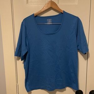 LL Bean Blue Scoop Neck Tee